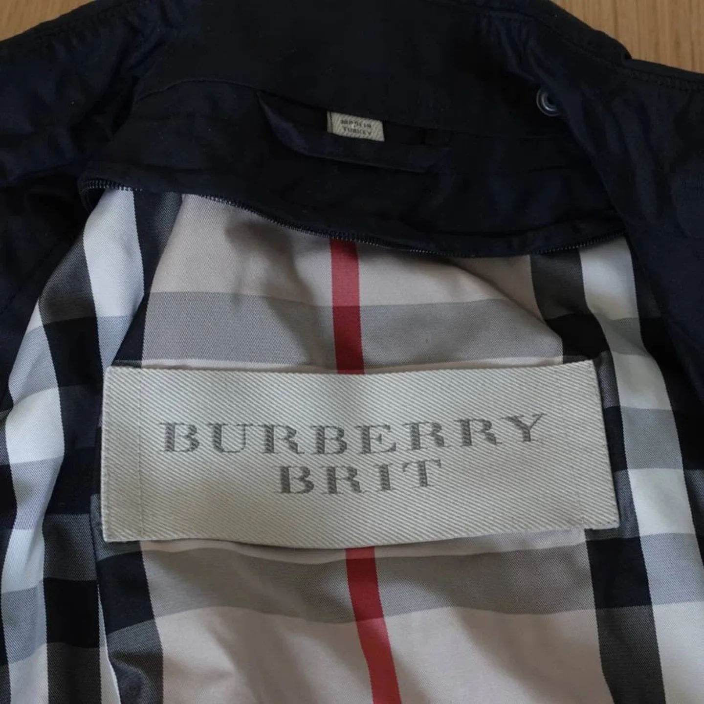 Burberry Brit Nova Check Zippered Trench Coat Jacket image indicator(3)
