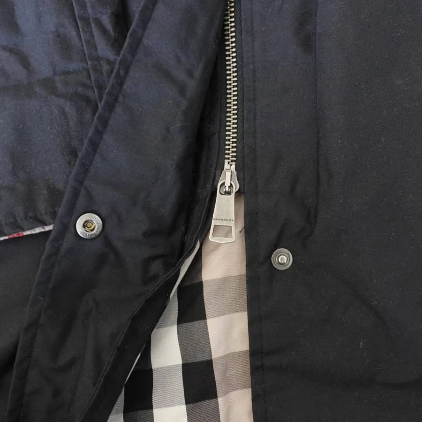 Burberry Brit Nova Check Zippered Trench Coat Jacket image indicator(4)