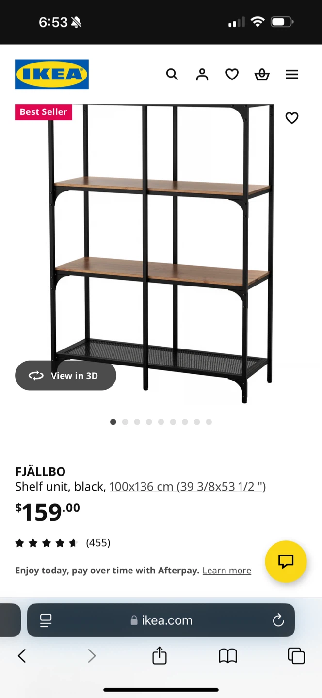 IKEA FJÄLLBO Shelf Unit - Black, 100x136 cm - photo 2