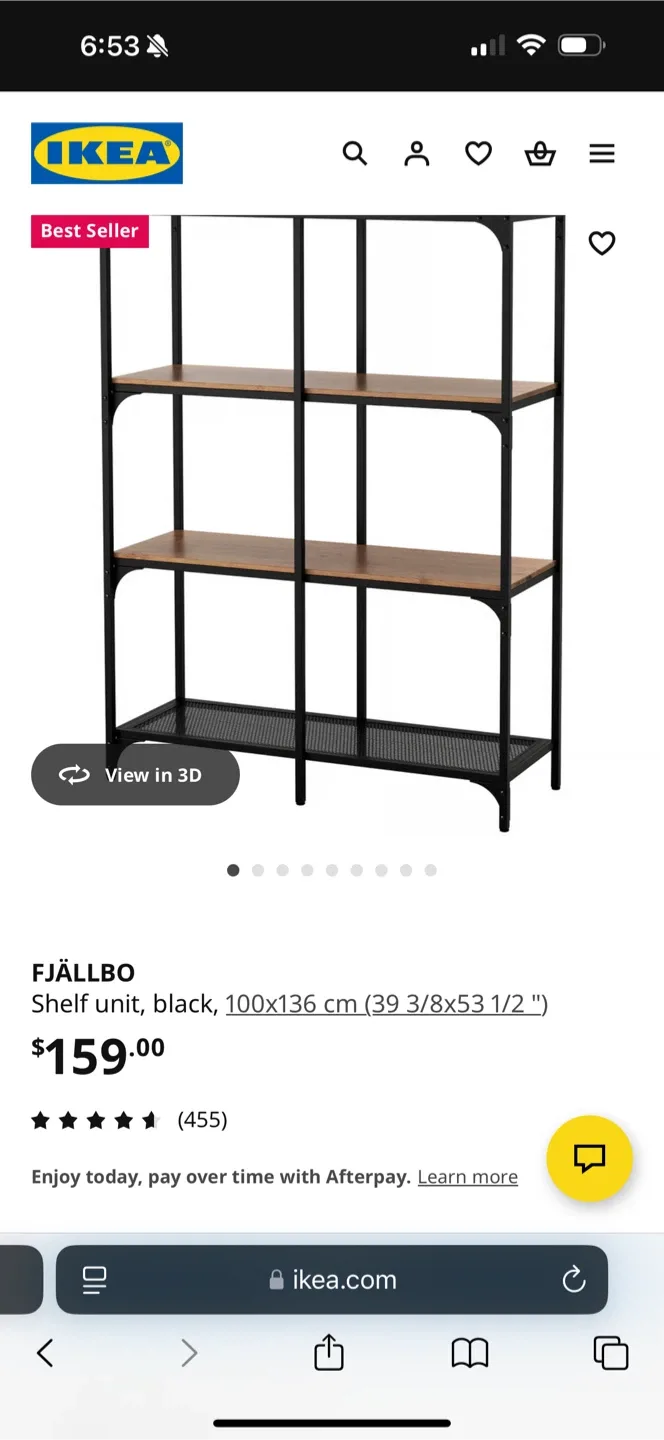 IKEA FJÄLLBO Shelf Unit - Black, 100x136 cm image indicator(2)