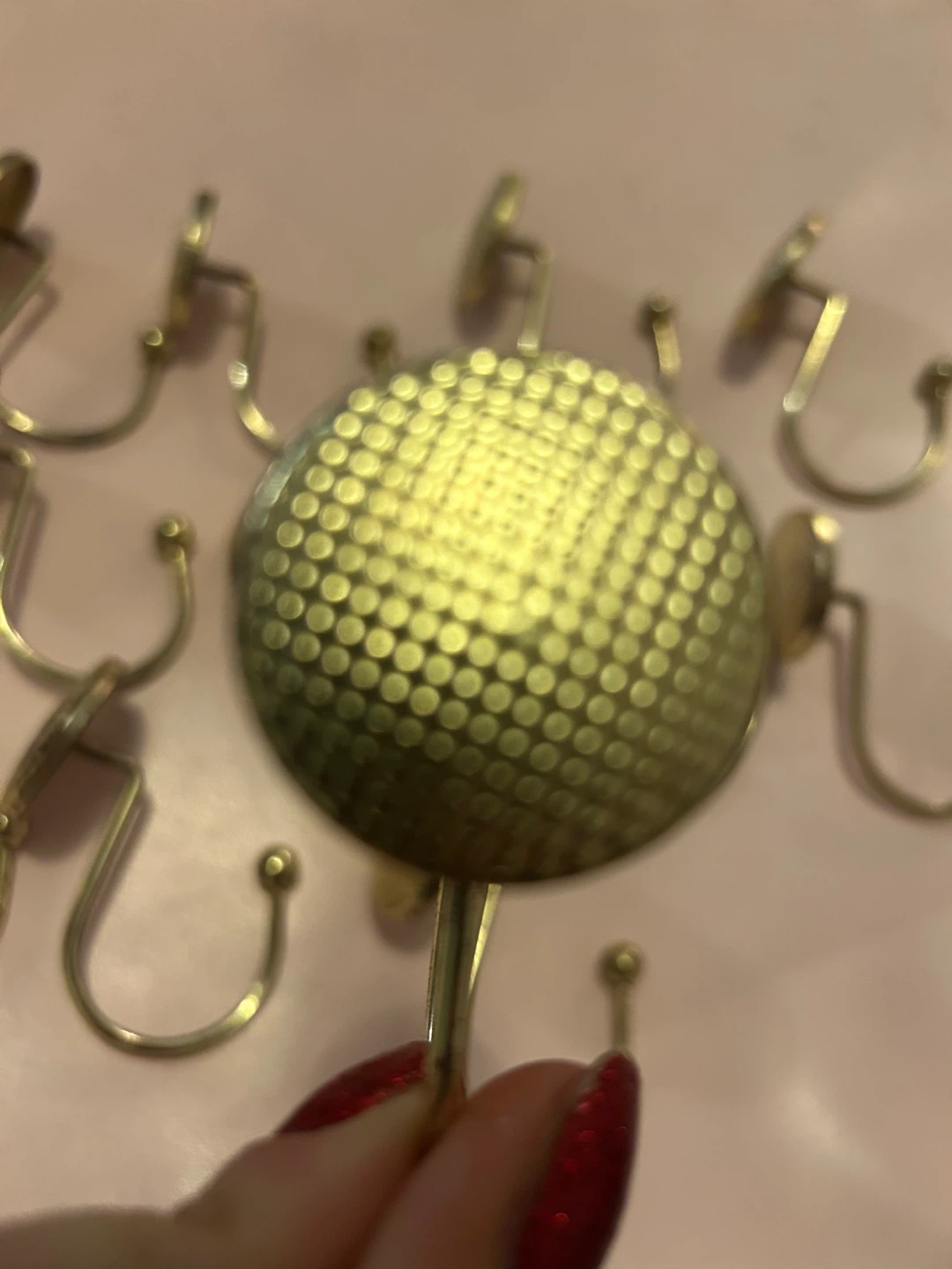 Gold shower curtain hooks - photo 2