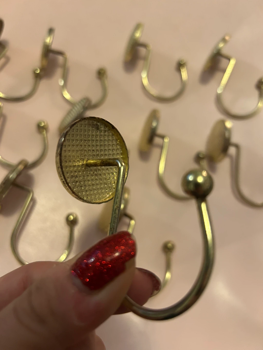 Gold shower curtain hooks - photo 3