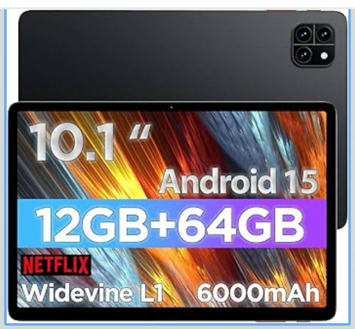Android 15 Tablet - 12GB RAM + 64GB Storage thumbnail