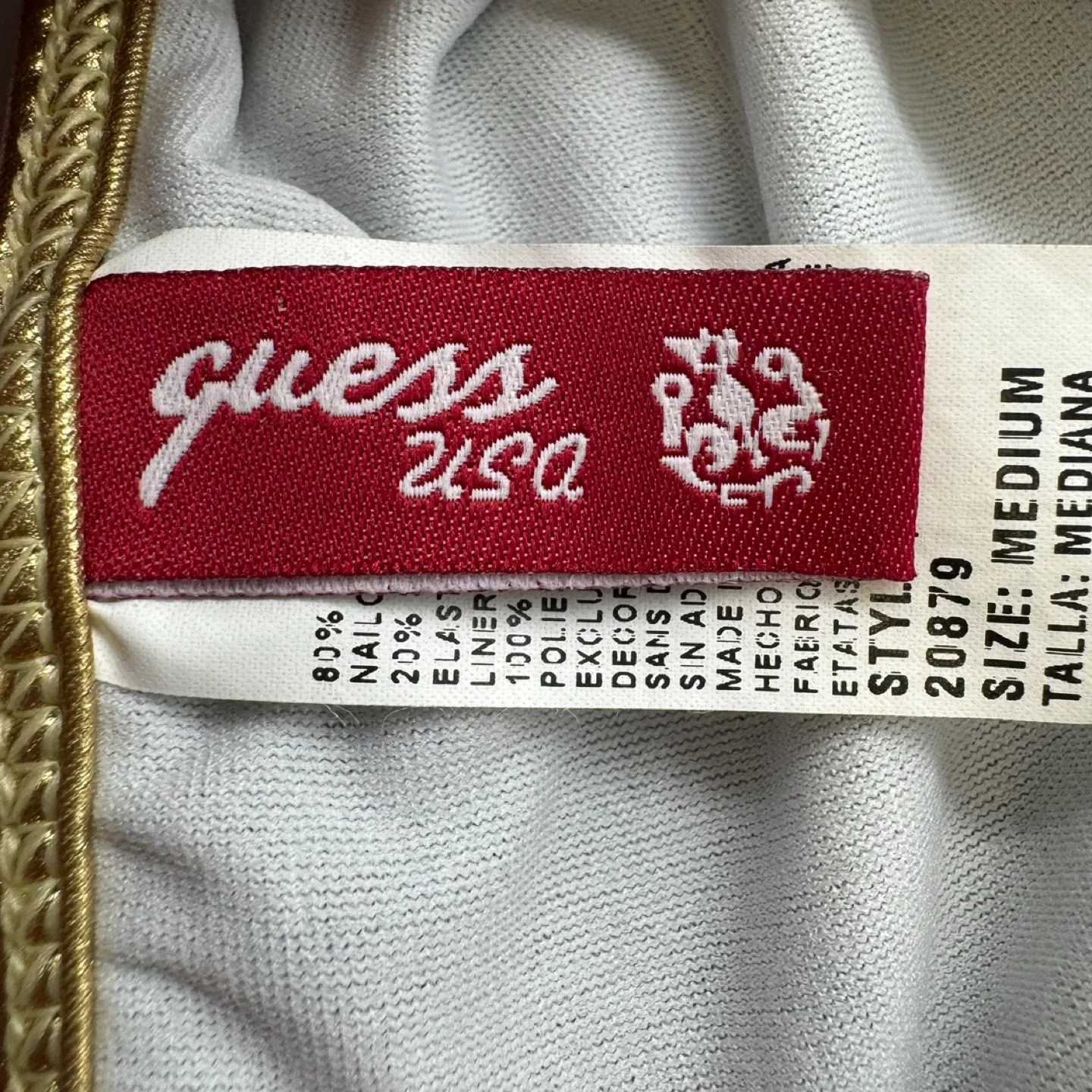 Guess USA Bikini Set - Black/Gold/White (Top L, Bottom M) image indicator(6)