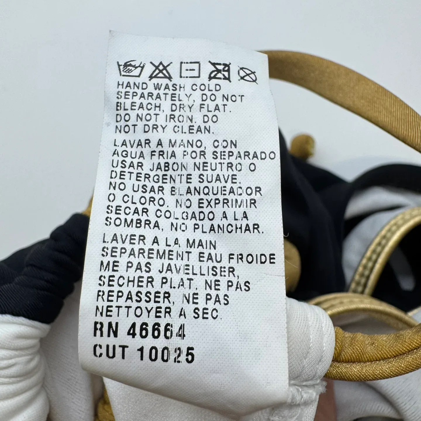 Guess USA Bikini Set - Black/Gold/White (Top L, Bottom M) image indicator(9)