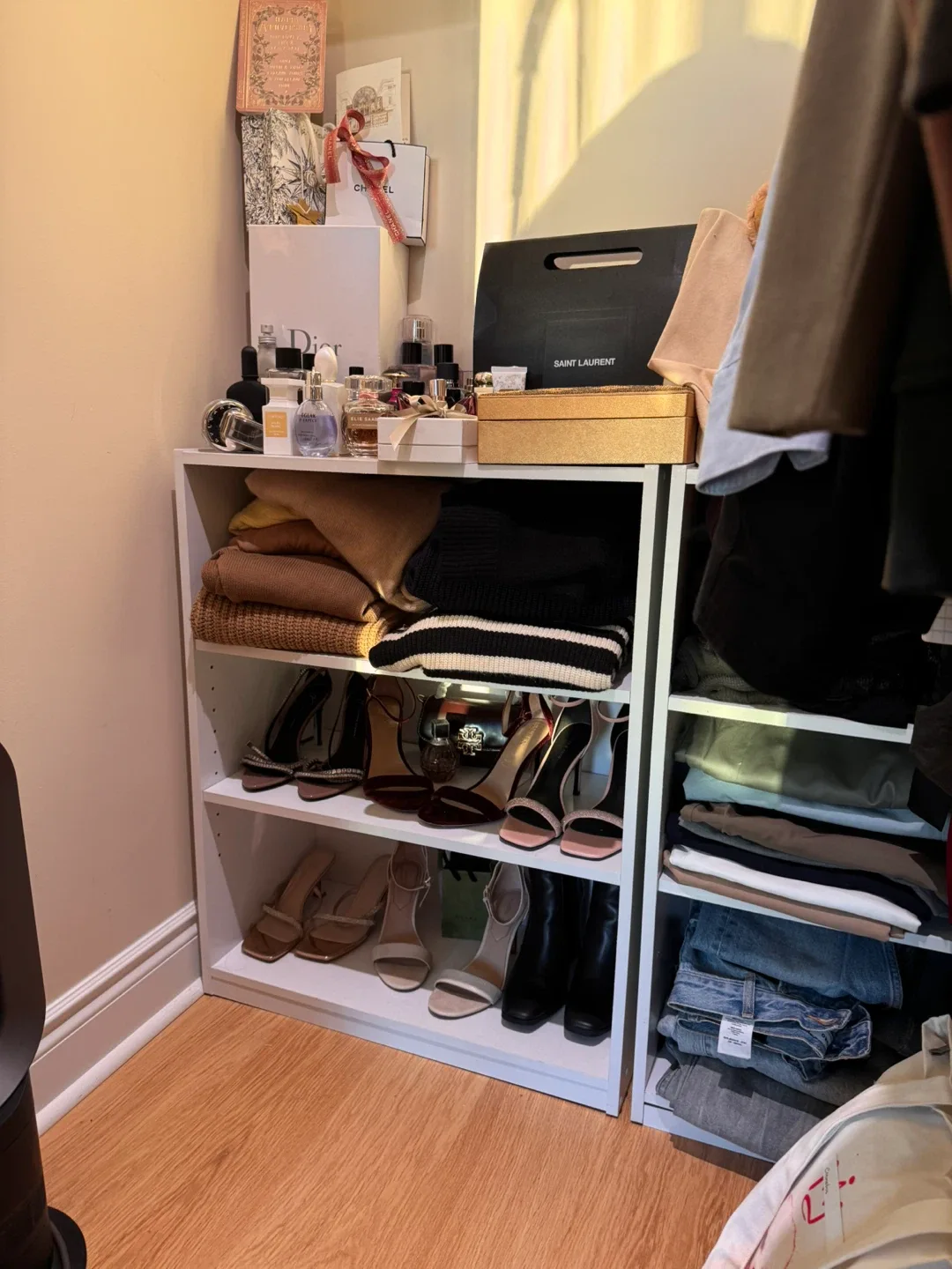 Selling two white clothing Shelves image indicator(3)