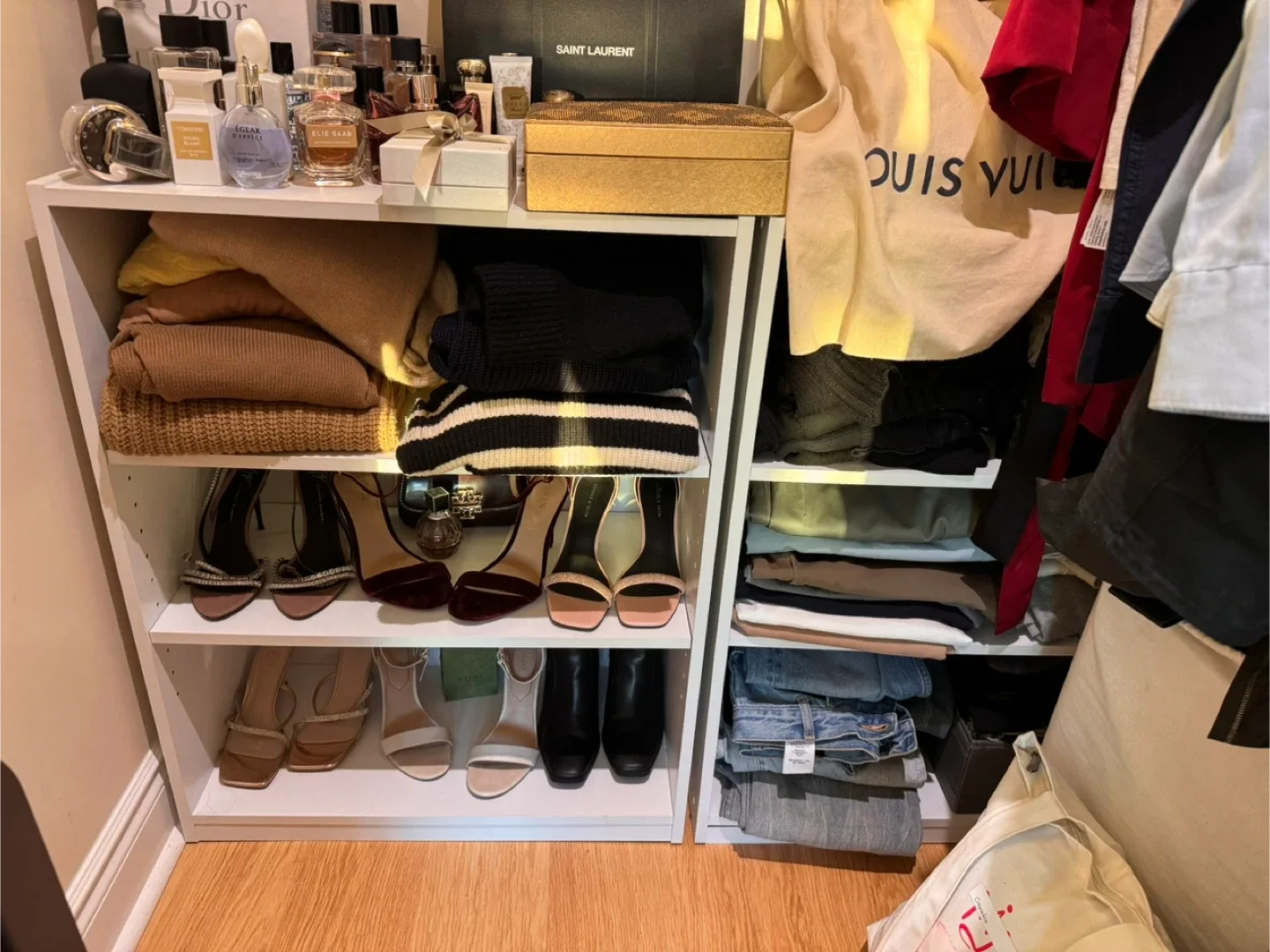 Selling two white clothing Shelves image indicator(5)