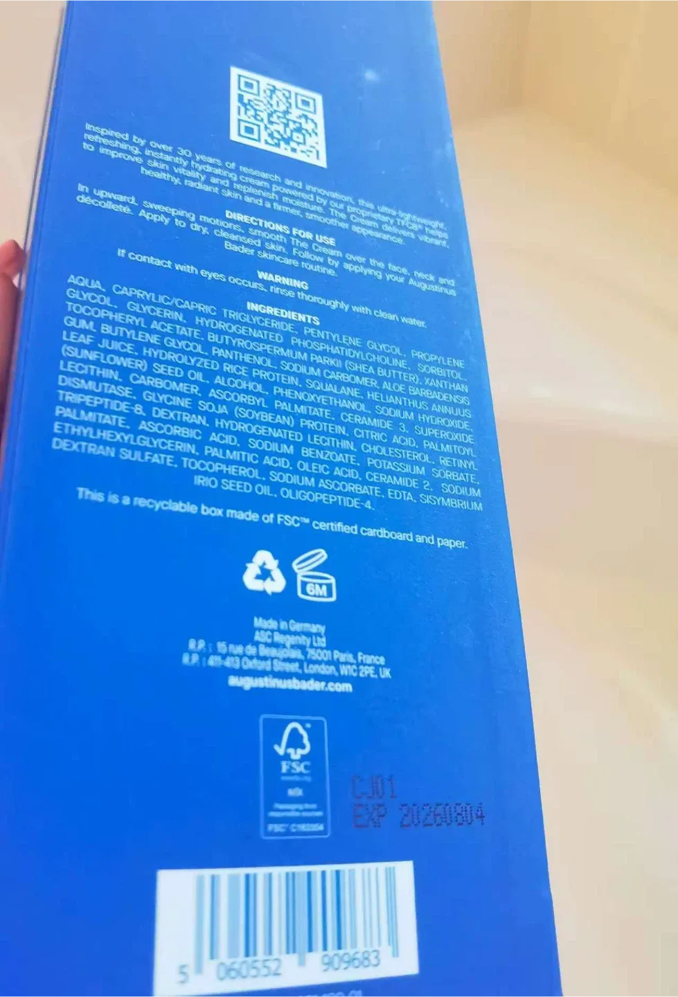 Augustinus Bader The Cream 100ml - New! image indicator(4)