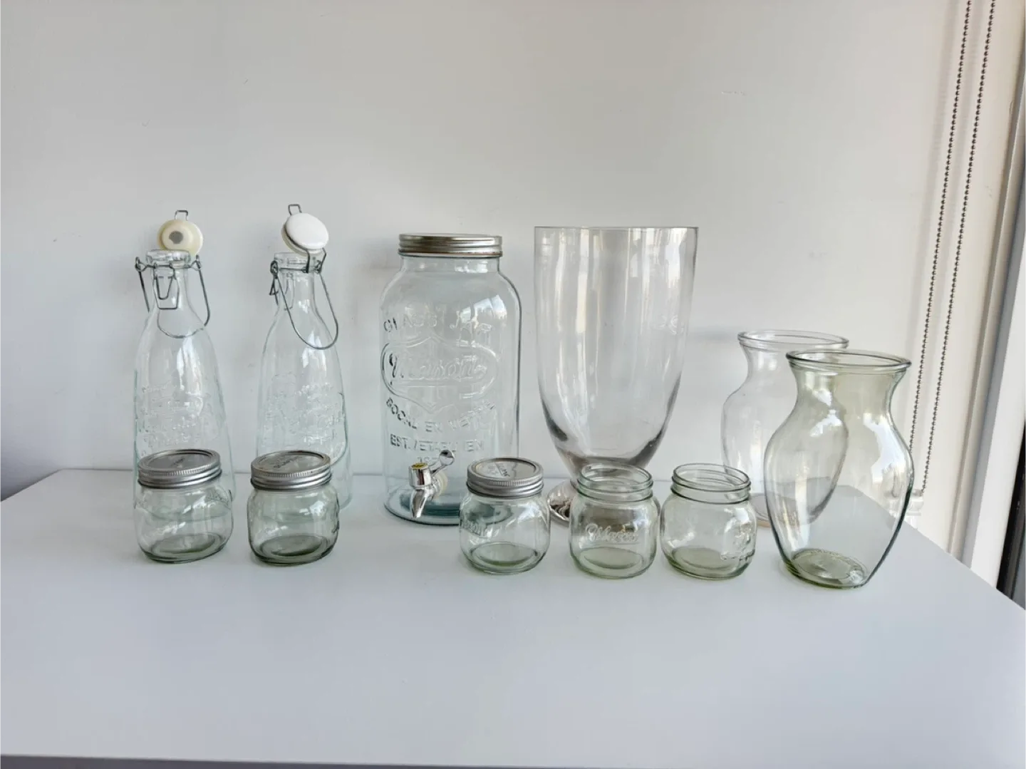 Glass Bottles & Mason Jar Drink Dispenser thumbnail