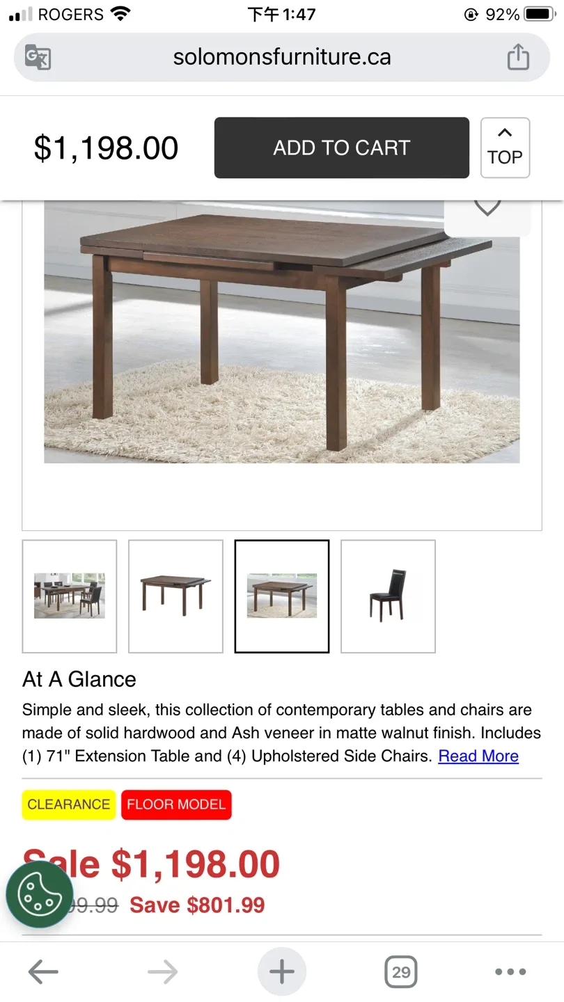 *Brand New* Walsh  71" Extension Table (Dining Tables image indicator(2)