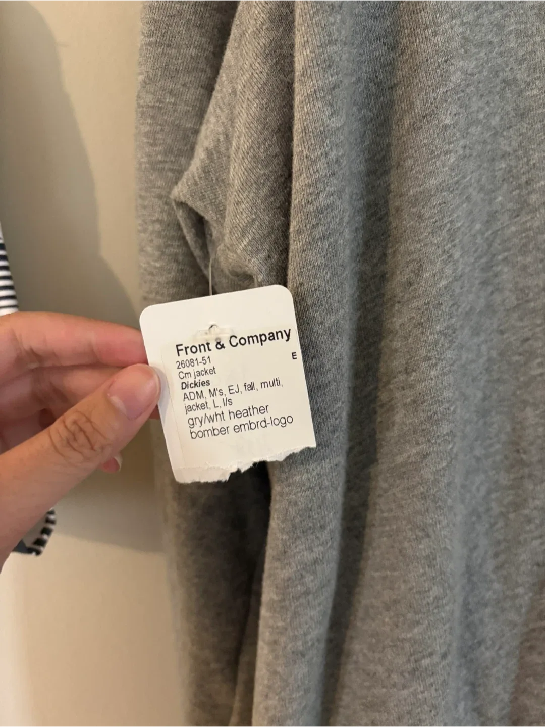 Dickies Grey Varsity Jacket - Size L image indicator(3)