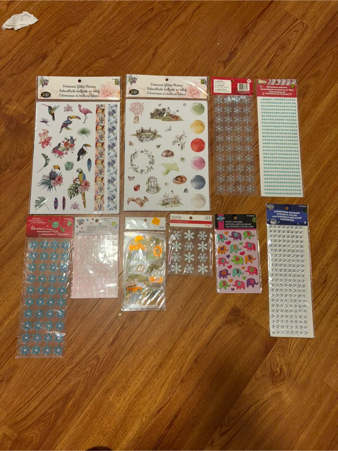 Assorted Craft Stickers - Rhinestone, Glitter, Puffy thumbnail