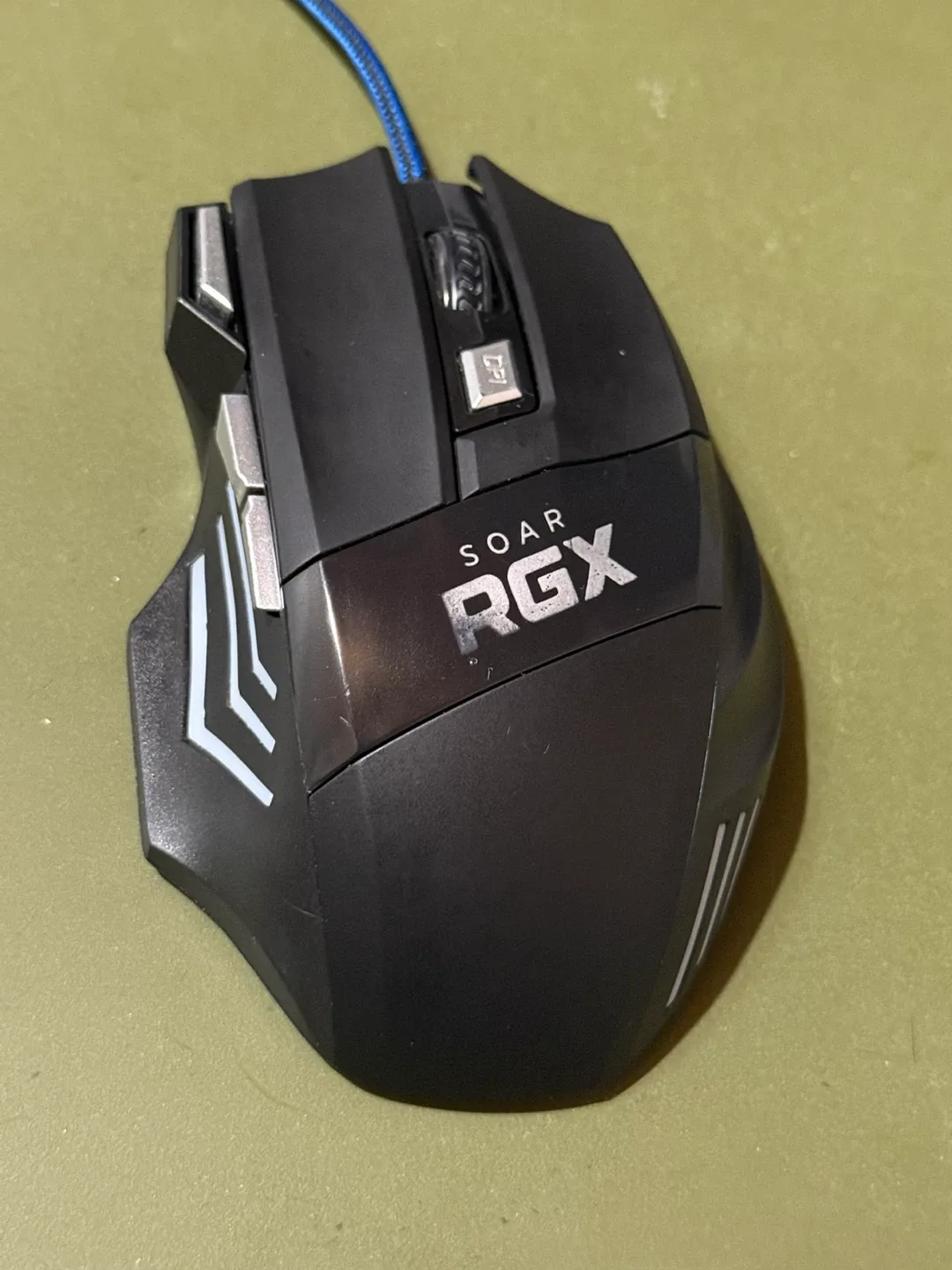 Black RGB Mouse with built-in auto-clicker image indicator(2)