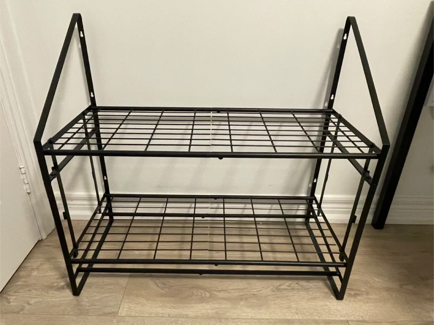 Black Metal 2-Tier Wire Shelf Organizer thumbnail