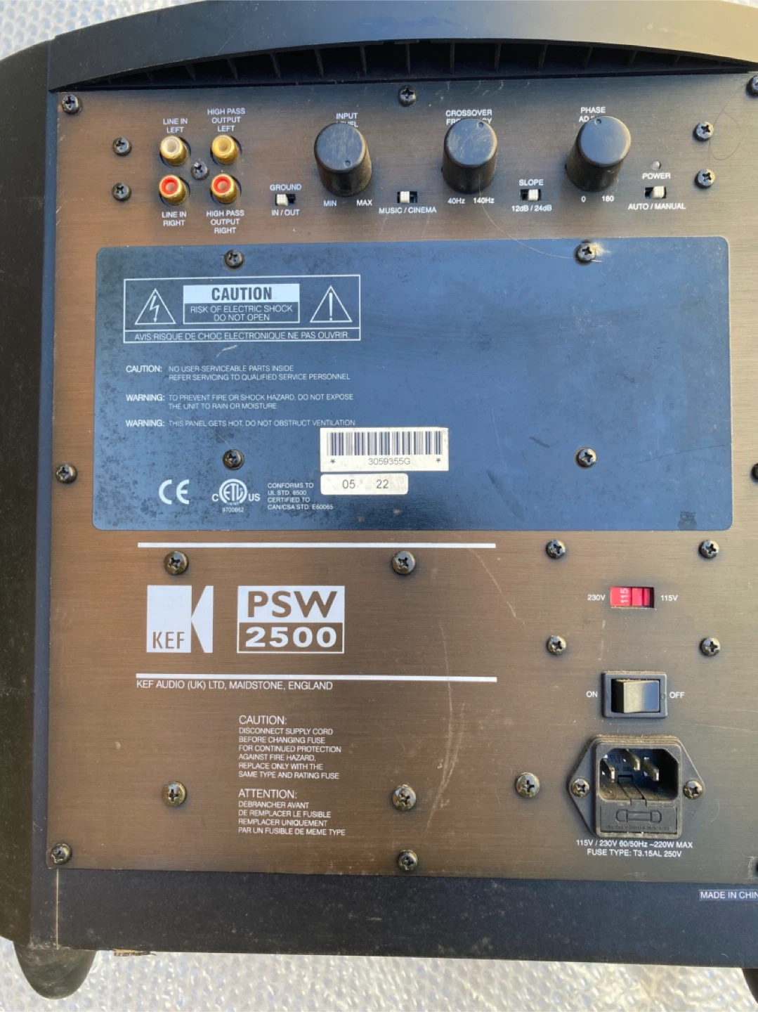 KEF PSW 2500 Subwoofer - photo 2