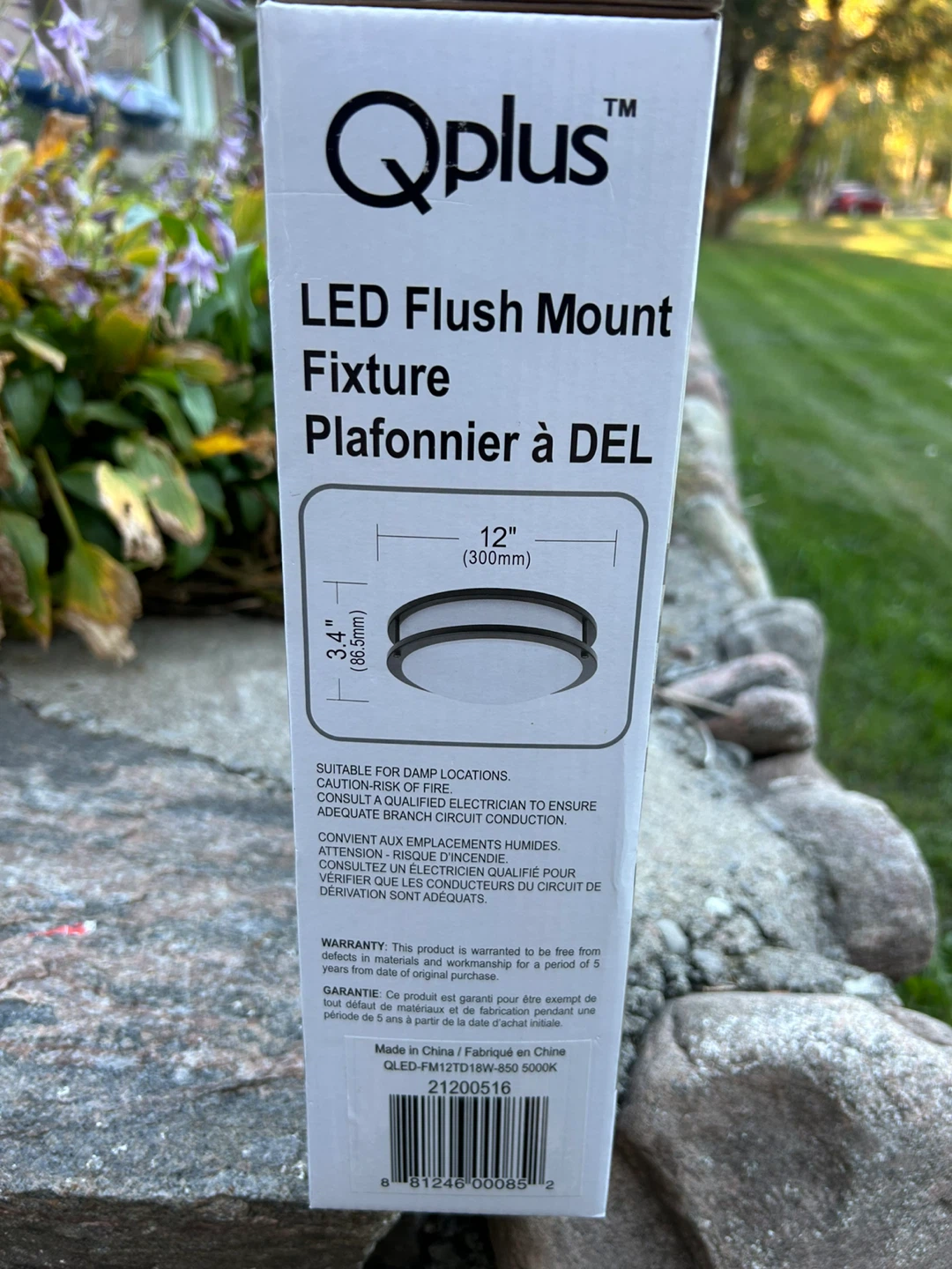 Qplus LED Flush Mount Fixture - Bronze Finish - photo 2