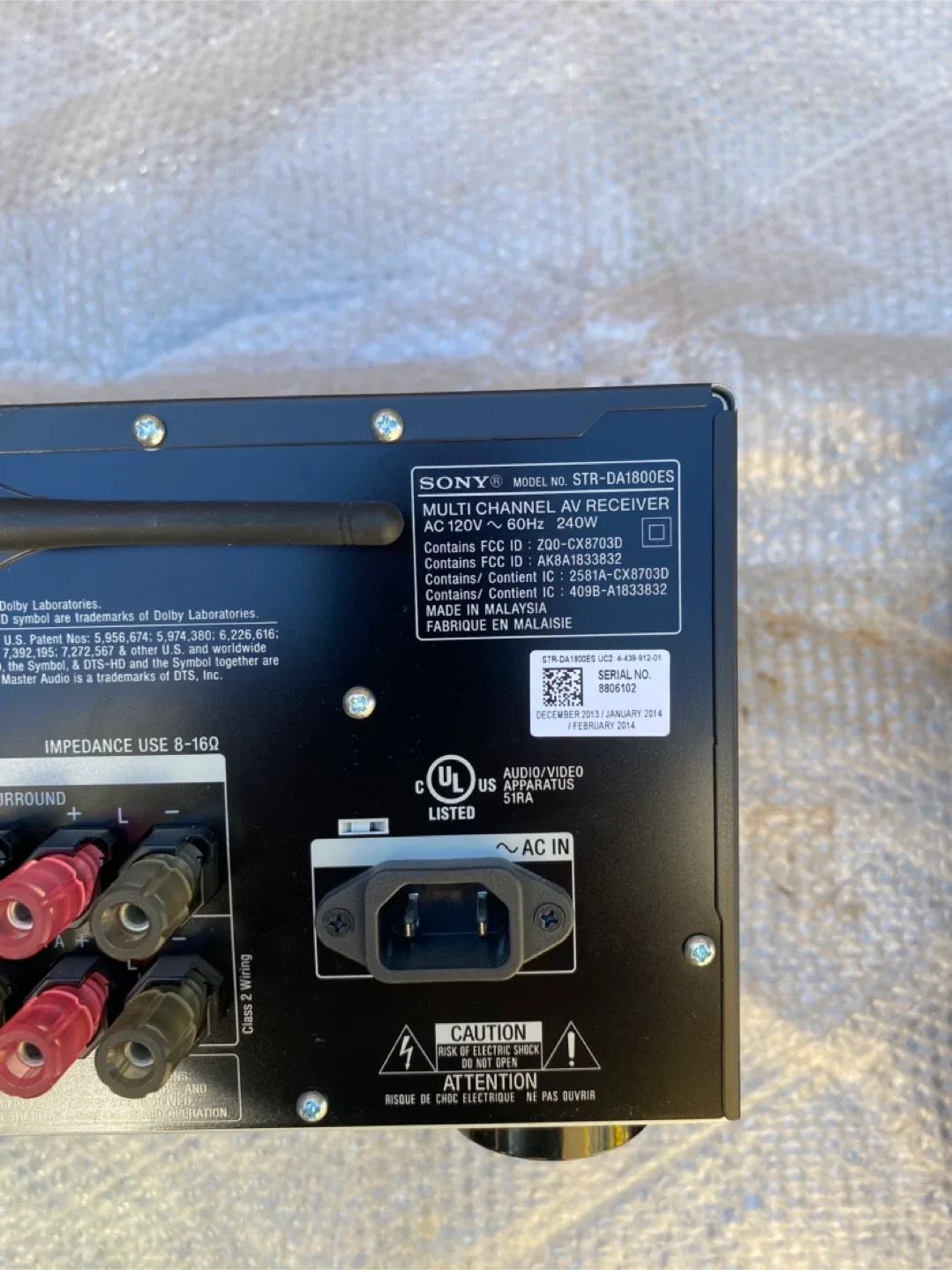 Sony STR-DA1800ES Multi Channel AV Receiver image indicator(5)