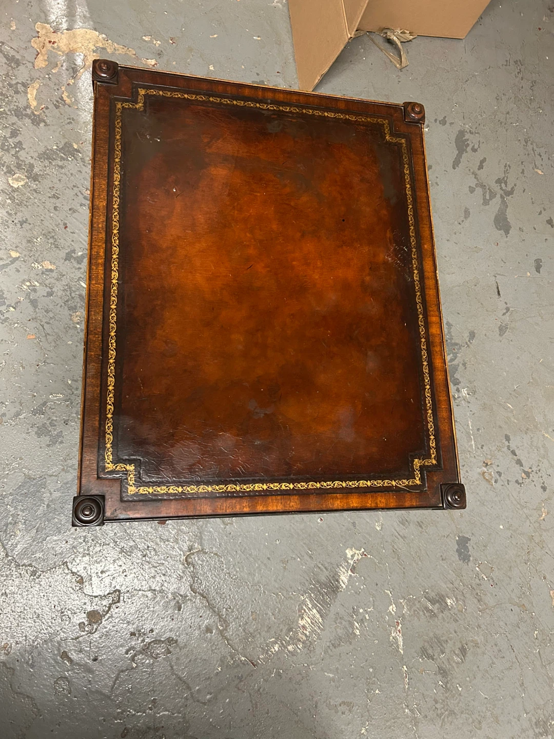 Vintage Leather Top Coffee Table - photo 4