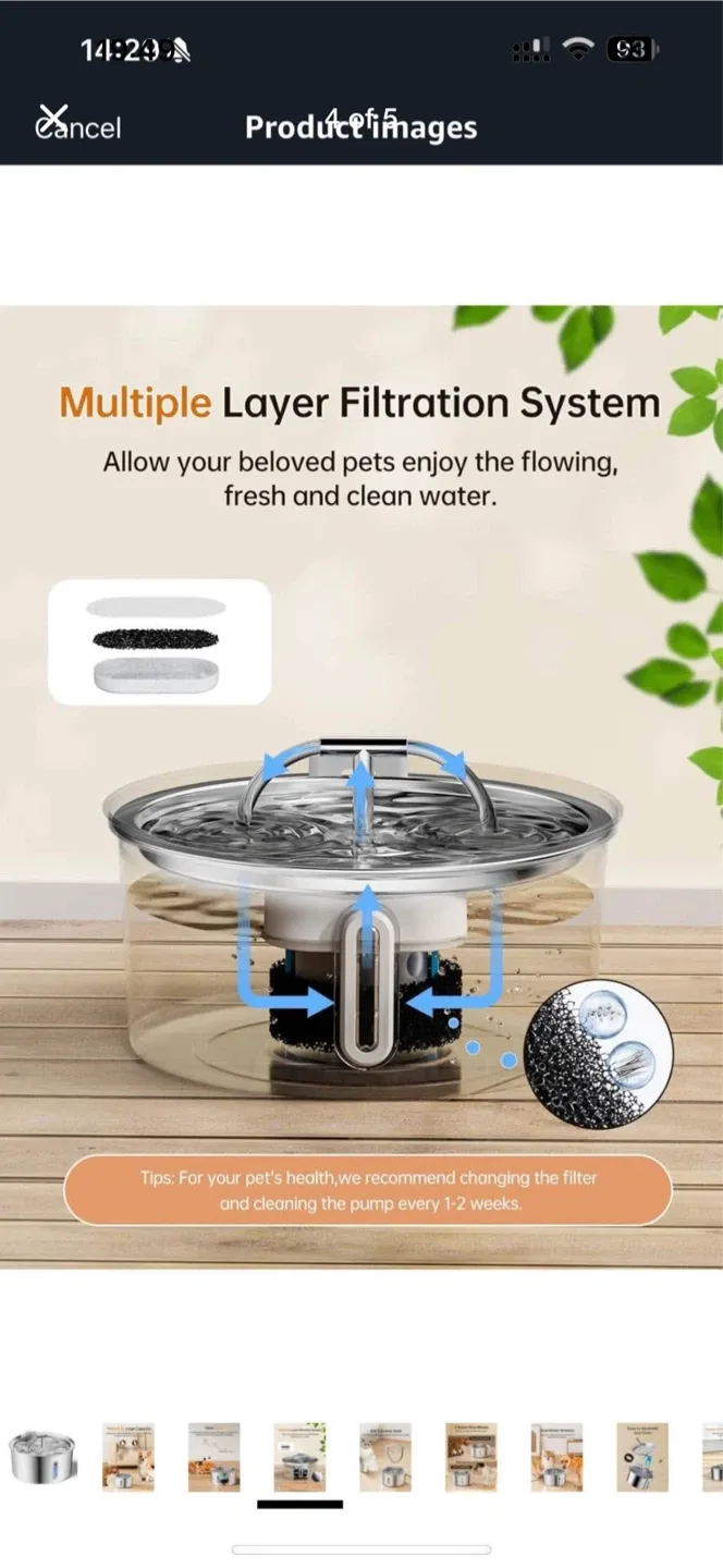 Pet Water Fountain - Two-Way Spout image indicator(4)