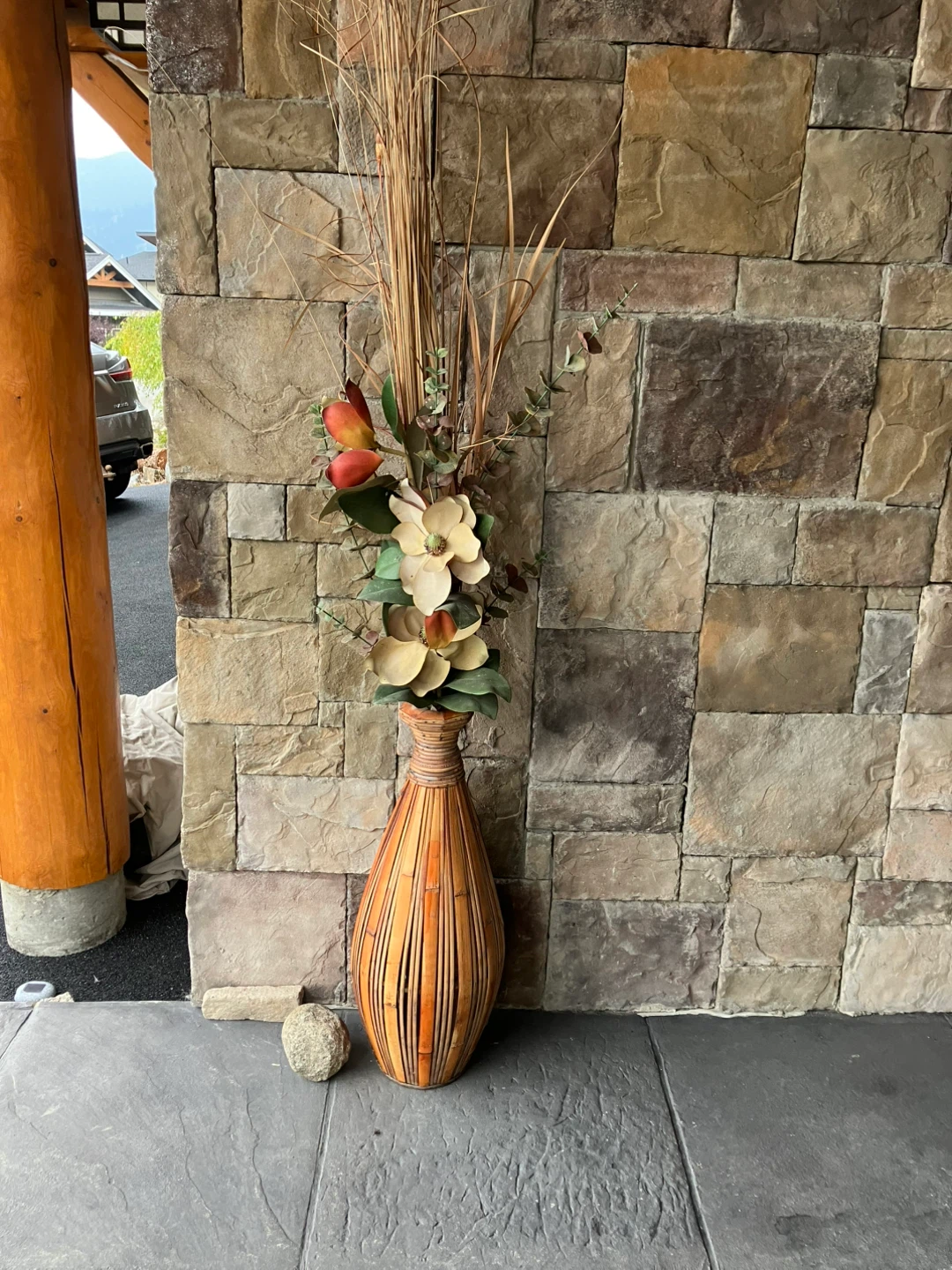 Decorative Vase with Floral Arrangement