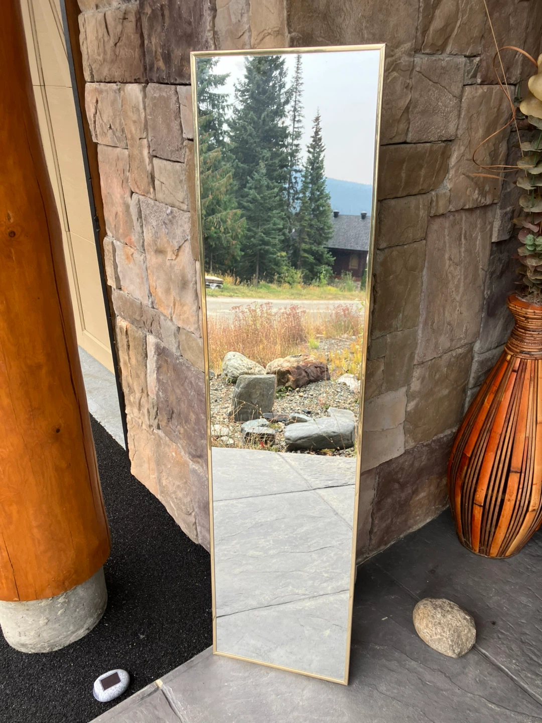 Full Length Mirror with Gold Frame