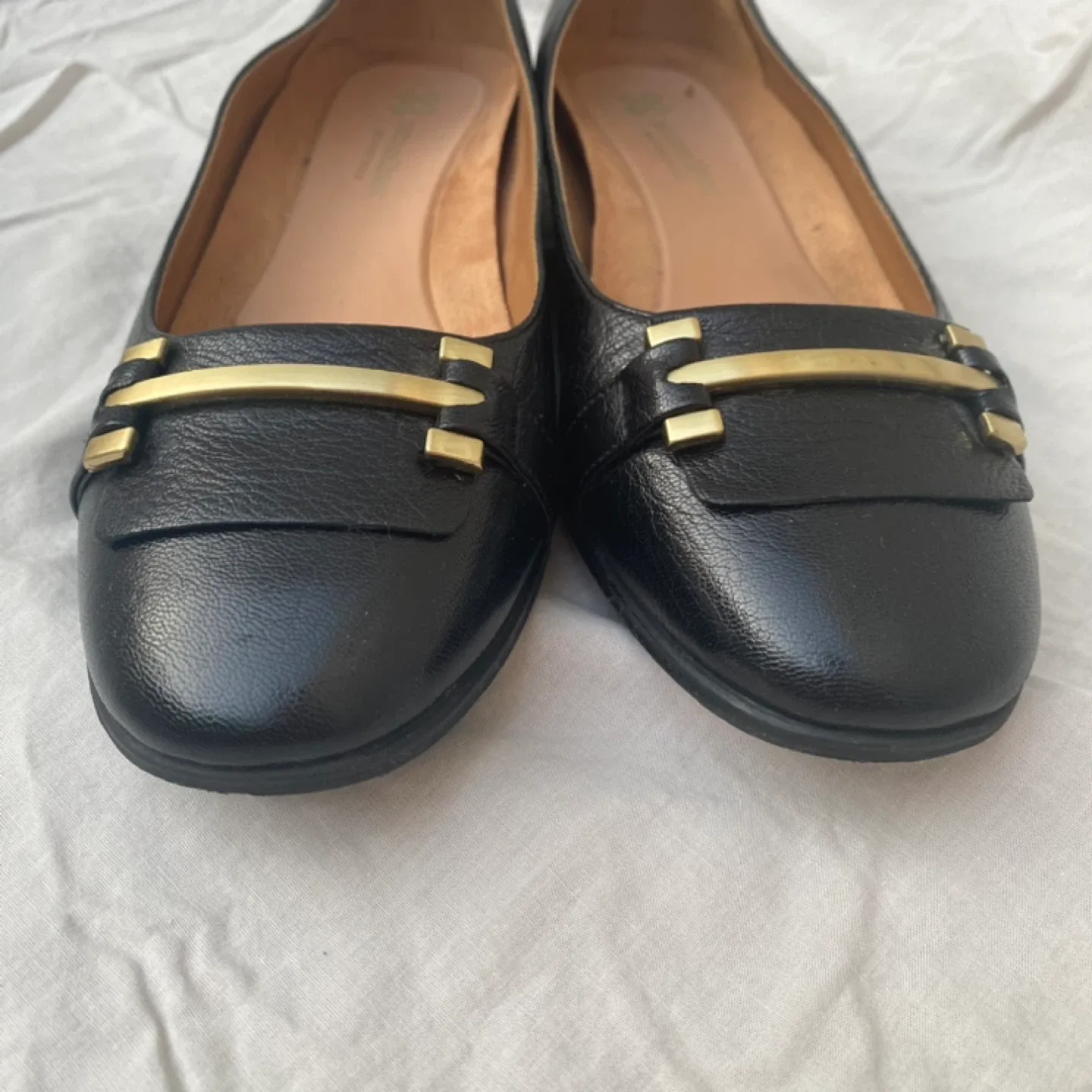 Naturalizer Black Leather Flats image indicator(5)