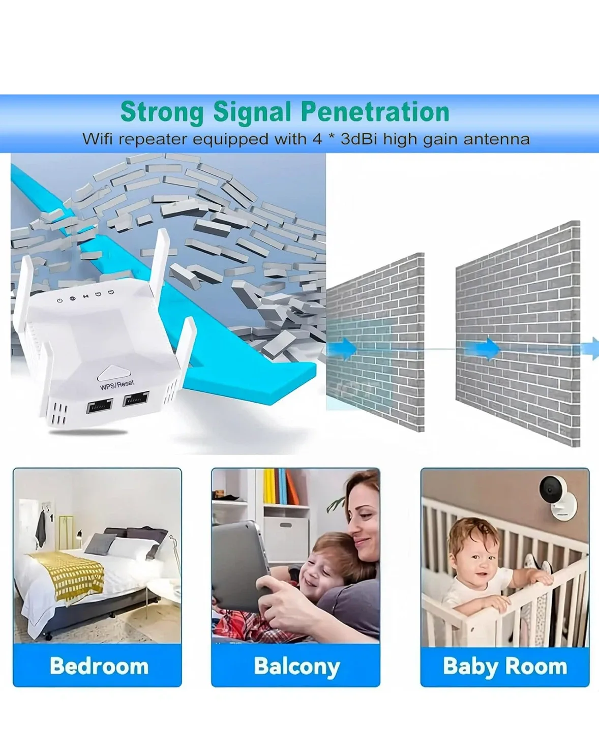 WiFi Range Extender - White image indicator(6)