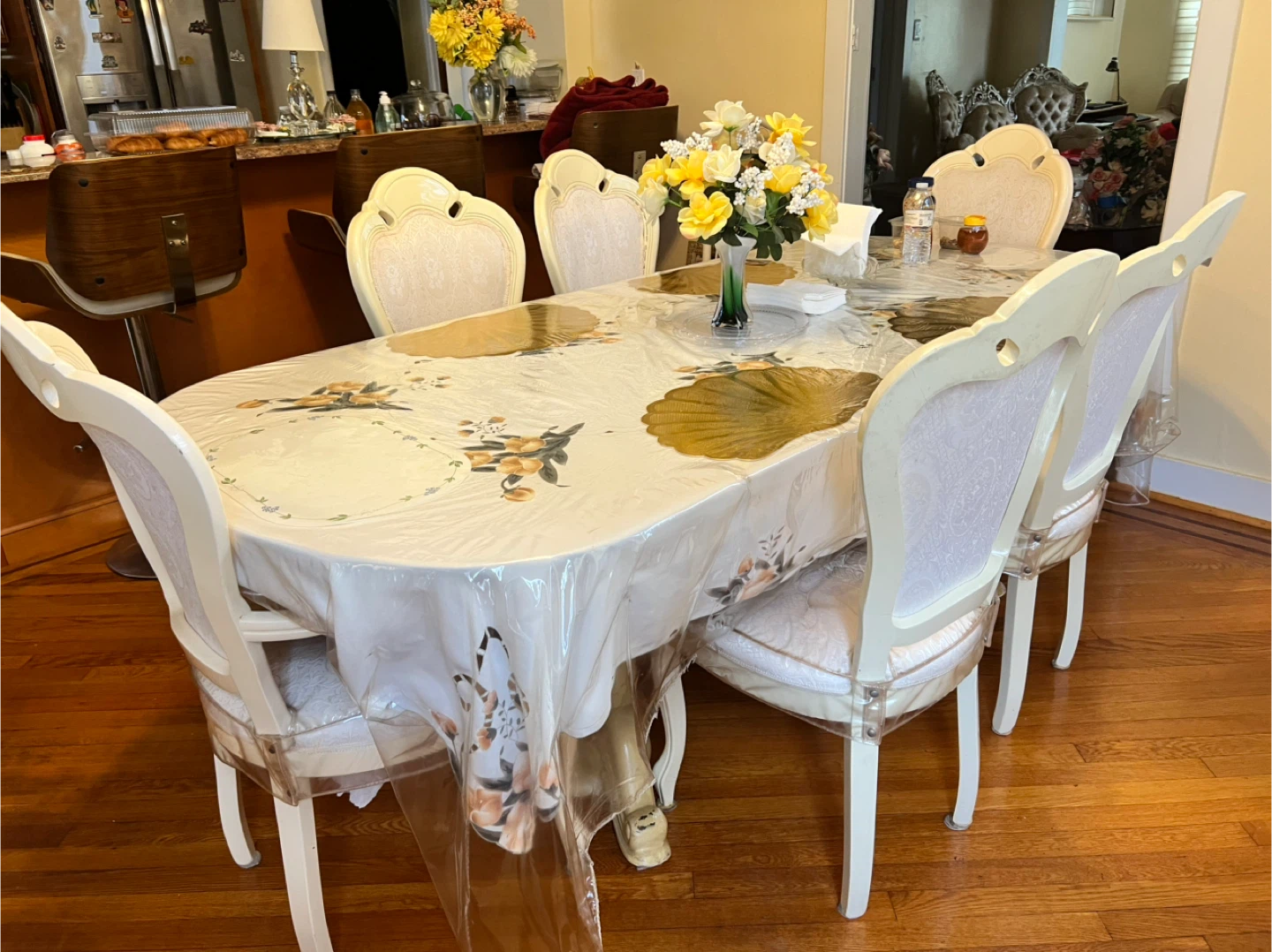 Dining Table with 6 Chairs - Beige - photo 2