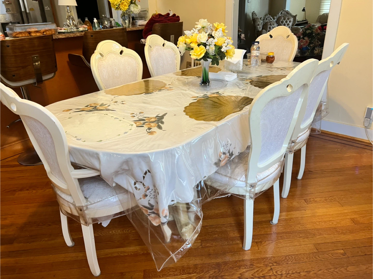 Dining Table with 6 Chairs - Beige - photo 3
