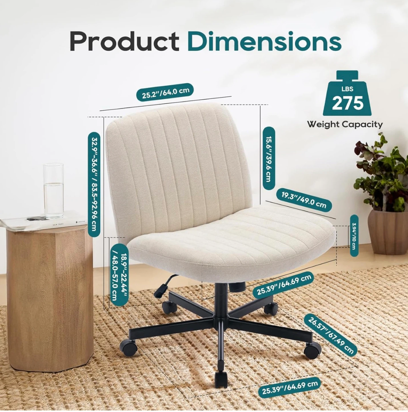Home Office Chair - Beige - photo 2