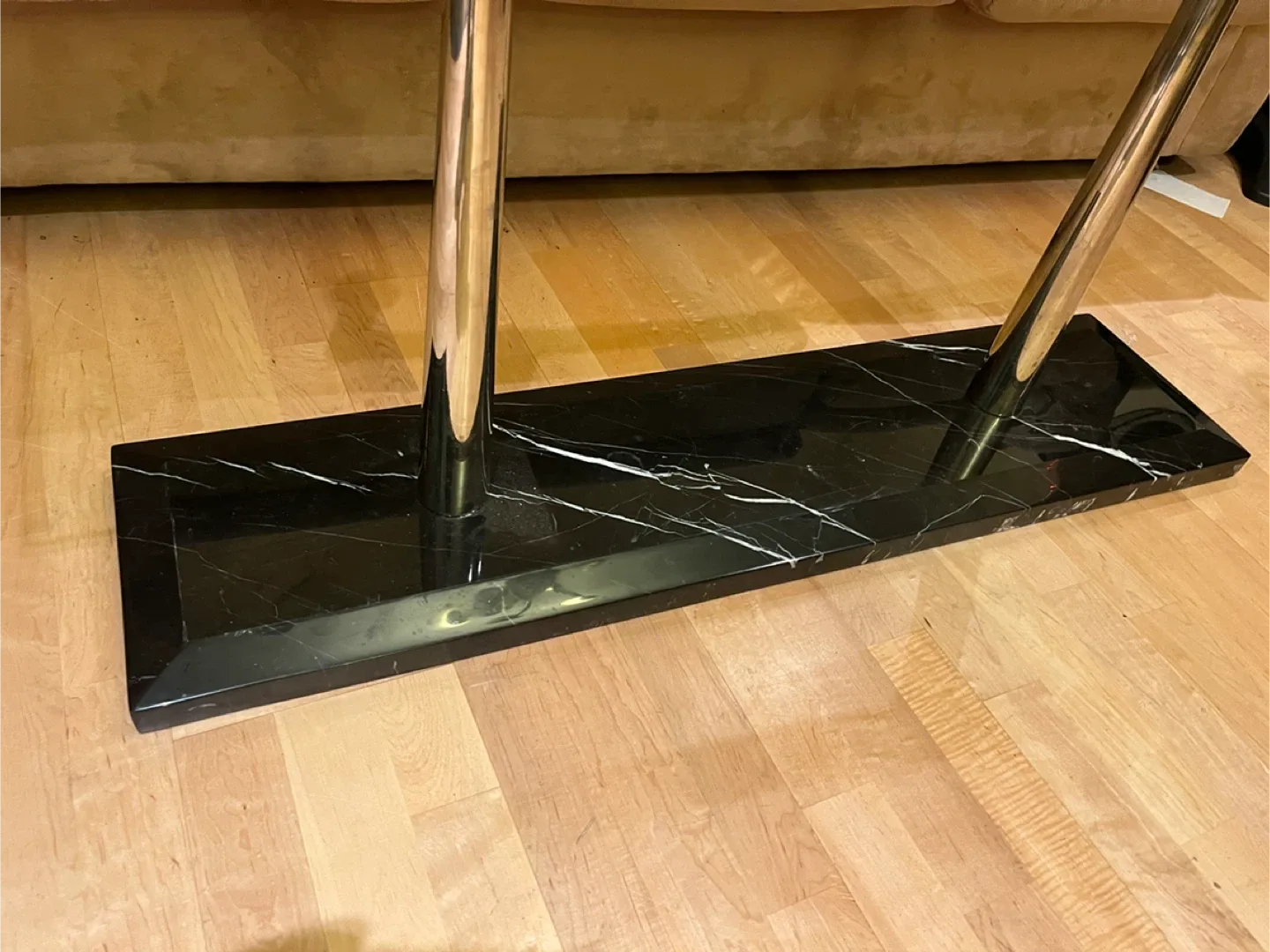 Glass Coffee Table with Marble Base image indicator(2)