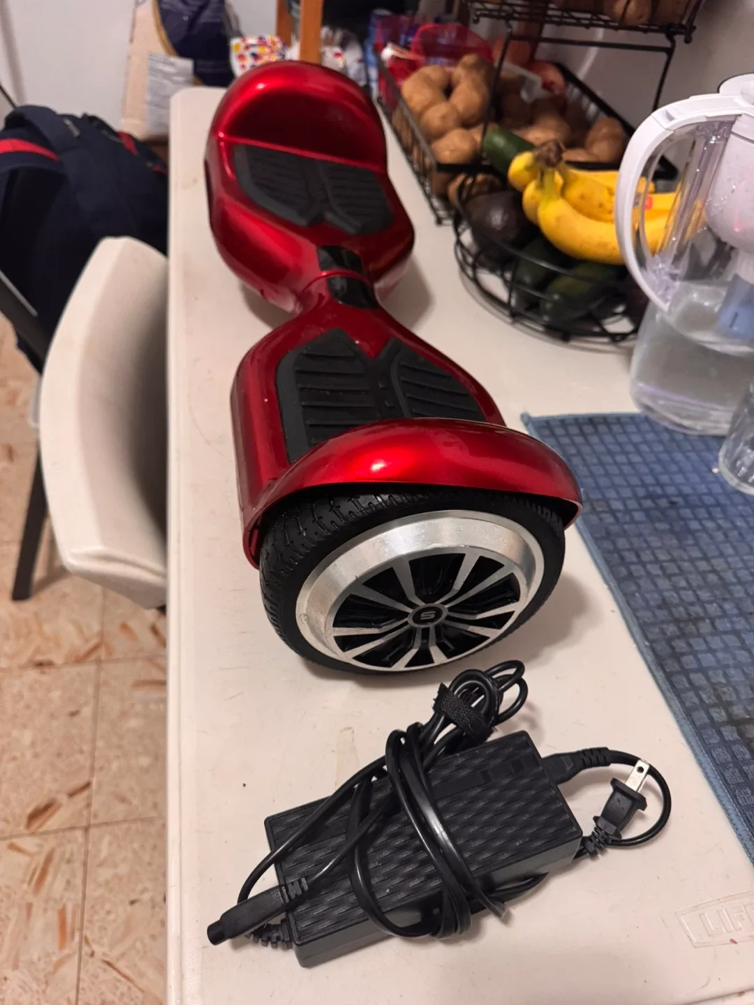 Red Hoverboard with Charger image indicator(2)