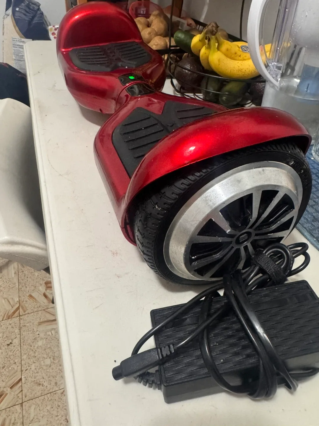 Red Hoverboard with Charger image indicator(4)