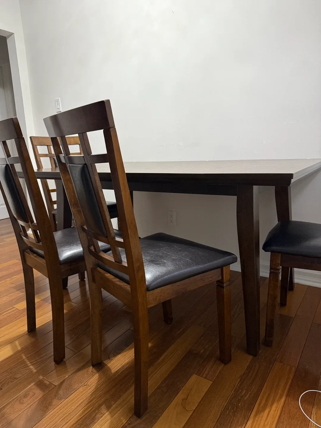 Dining Table with 5 Chairs - Wood & Black image indicator(5)