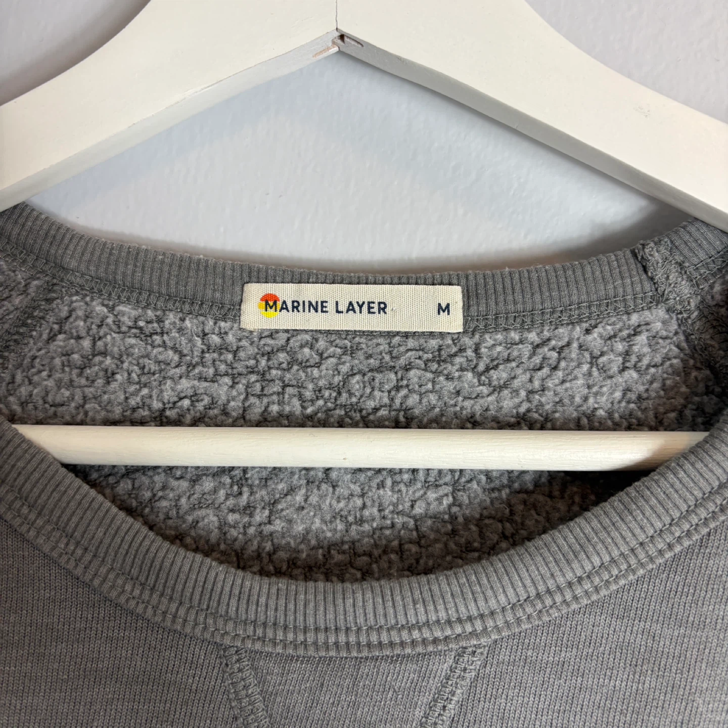 Marine Layer PS5 Men's Grey Pullover Fleece Sweatshirt Size M - photo 5