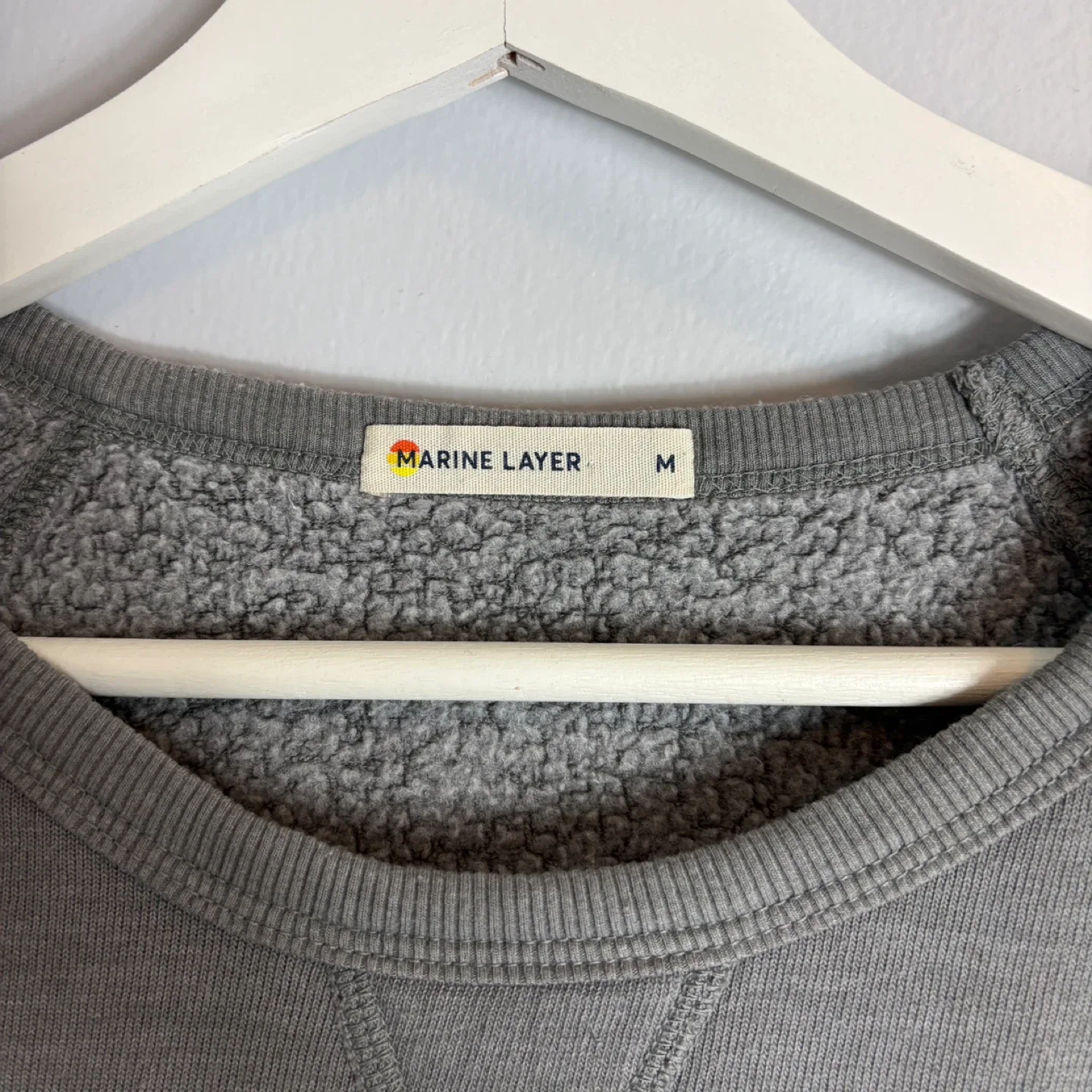 Marine Layer PS5 Men's Grey Pullover Fleece Sweatshirt Size M image indicator(5)