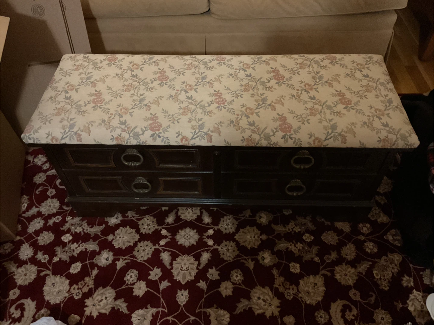 Lane Cedar Chest with Floral Cushion Top - photo 2
