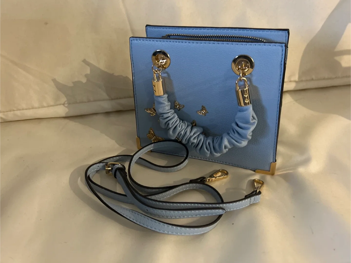 Light Blue Moda Luxe Mini Handbag thumbnail