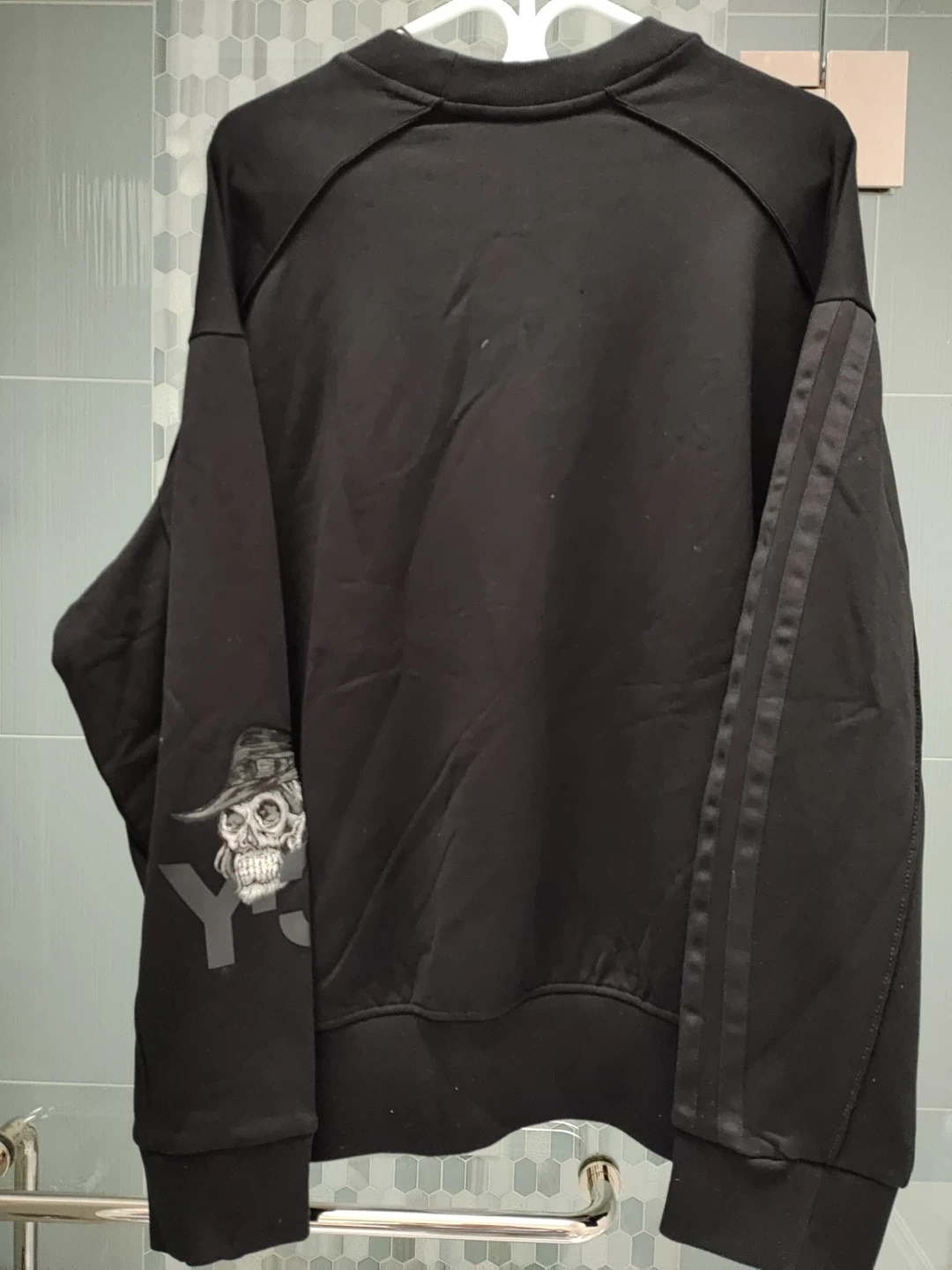 Y-3 Black Crewneck Sweatshirt Size M