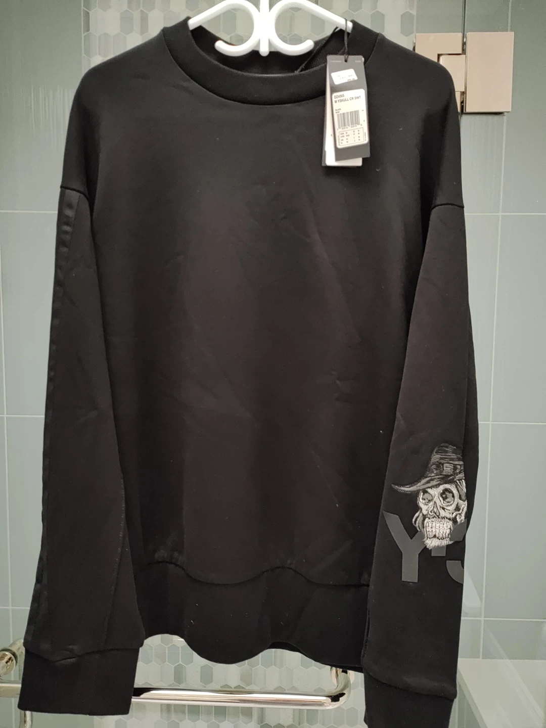 Y-3 Black Crewneck Sweatshirt Size M - photo 2