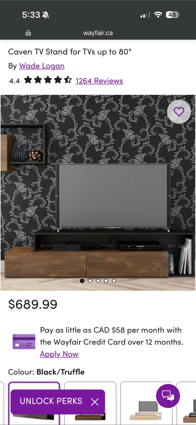 TV Stand for TVs up to 78" image indicator(2)