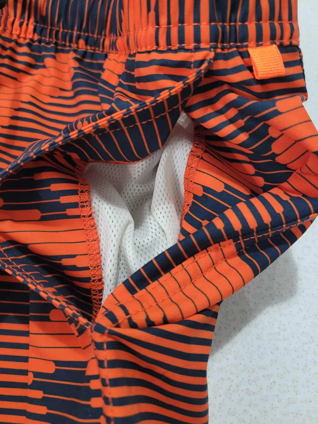 Psycho Bunny Orange & Navy Swim Trunks - XL image indicator(5)