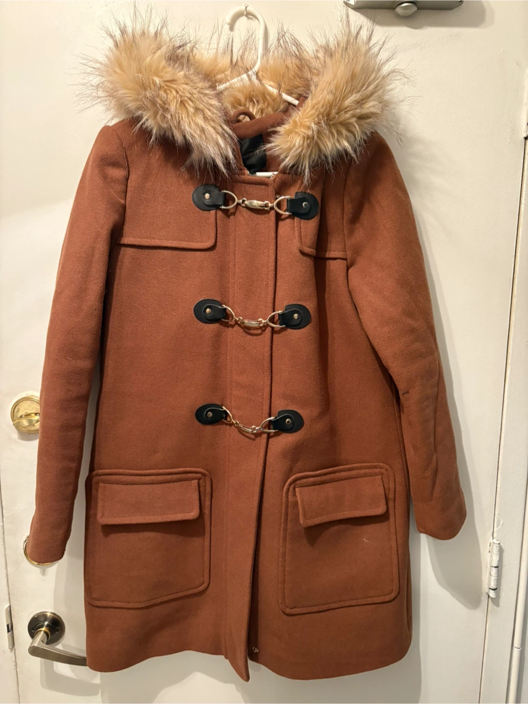 BN Dynamite Brown Duffle Coat Size L