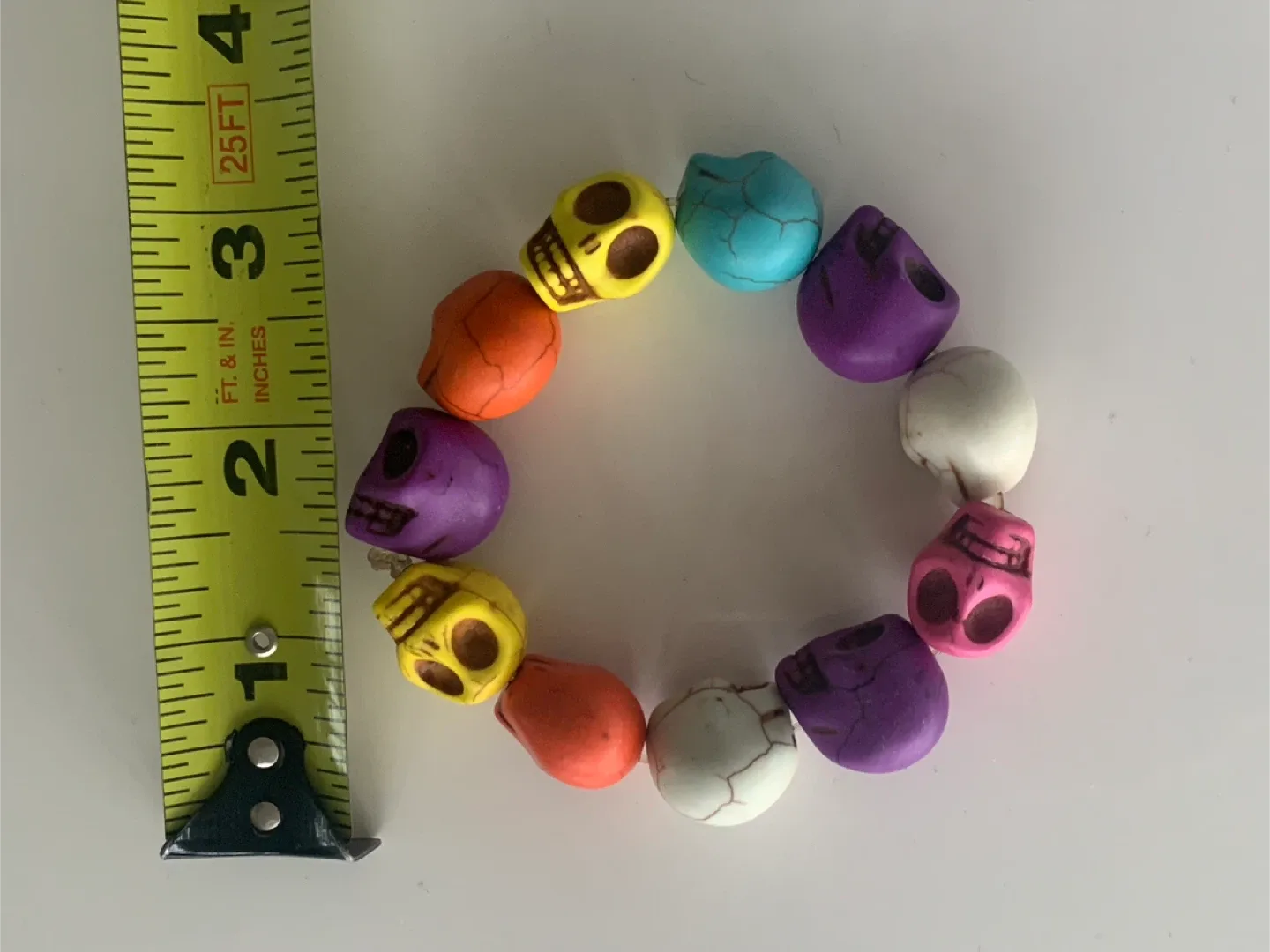 Large Skull Bead Bracelet - Multicoloured image indicator(6)