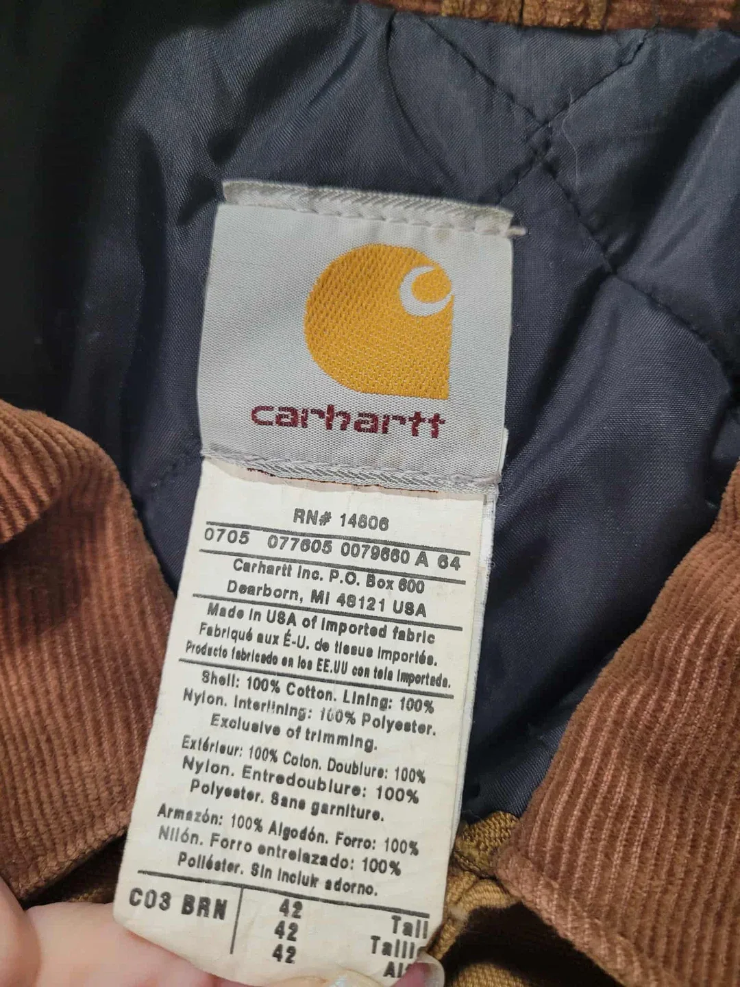 Carhartt C03 BRN Jacket - Size 42 image indicator(3)