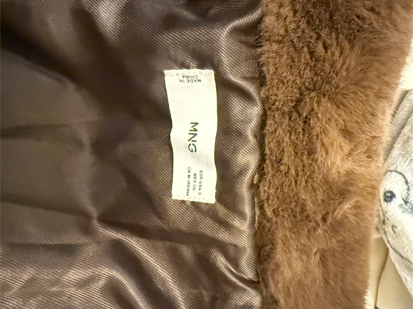 Mango Faux Fur Coat - Size S image indicator(3)