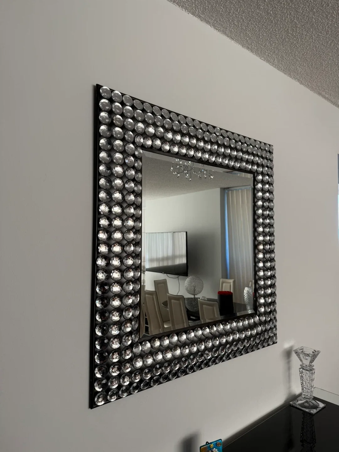 Square Beaded Wall Mirror thumbnail