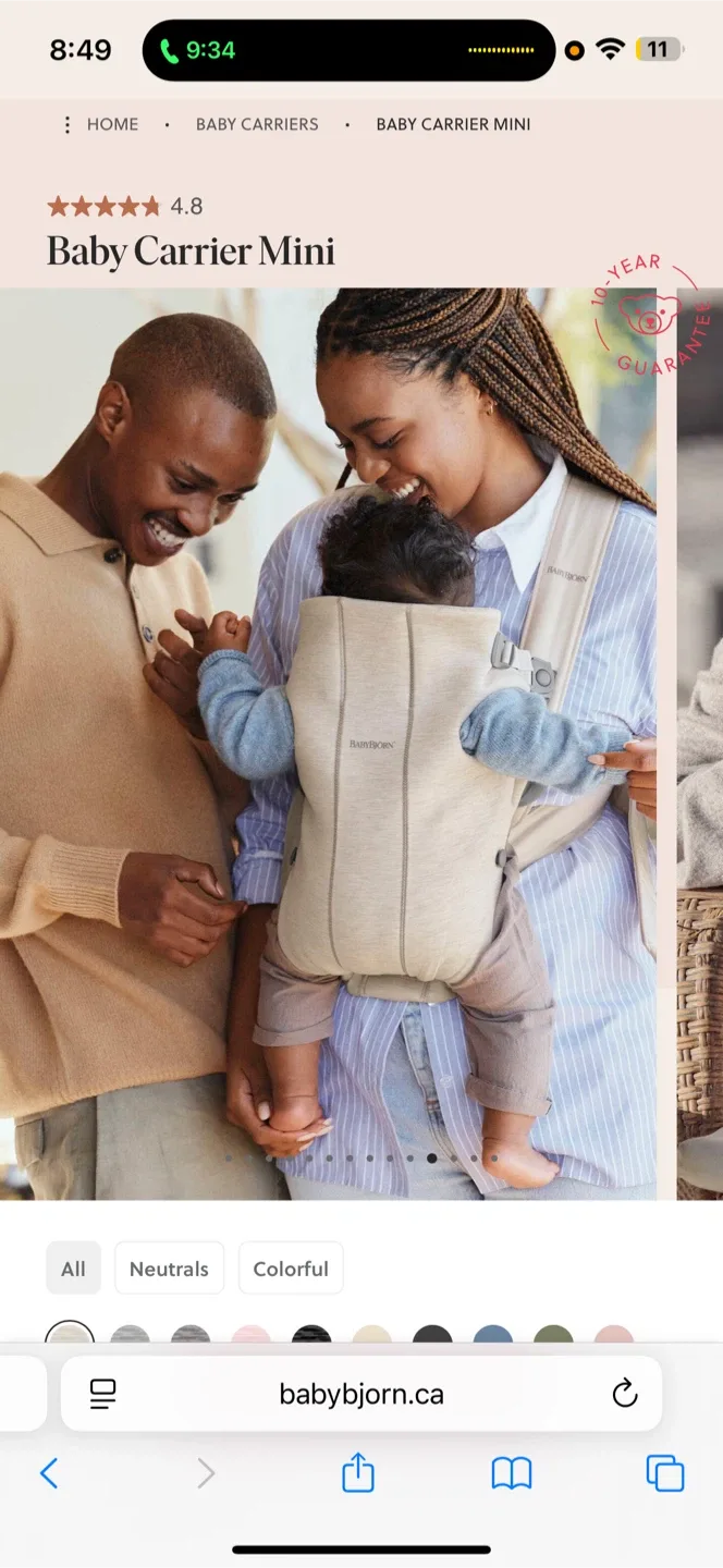 BabyBjorn Baby Carrier Mini - Light Beige image indicator(3)