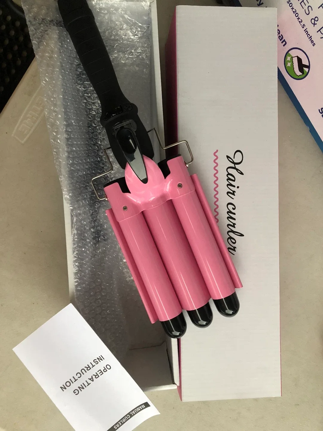 25mm, 3-Barrel Curling Iron Ceramic Tourmaline Crimper with LCD image indicator(6)