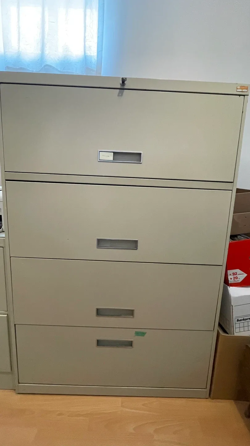 Beige Metal Filing Cabinet thumbnail